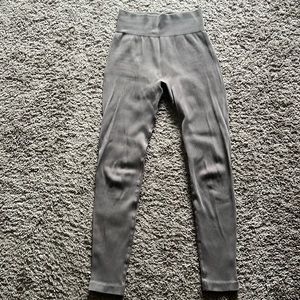 Textured ribbed taupe leggings from Savvi